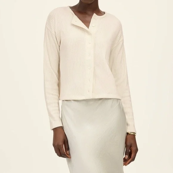 Madewell Cream Button-Up Cardigan - Picture 2 of 12